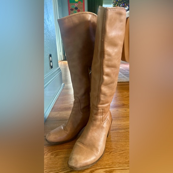 Sam Edelman Tan Leather tall boots, size 10 - Picture 2 of 9